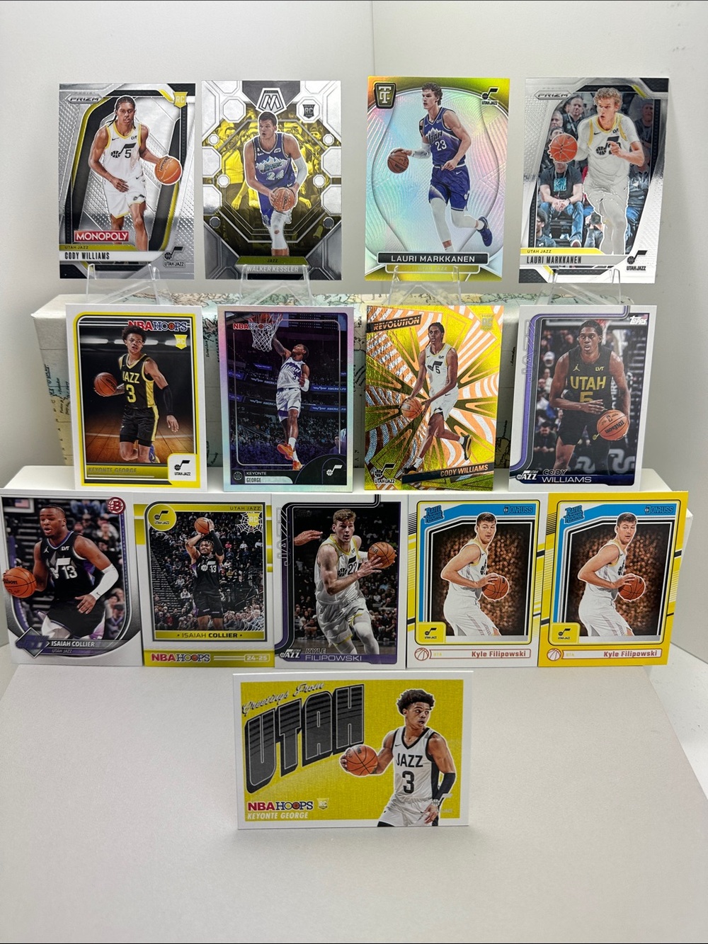 Lauri Markkanen Jazz lot of 14 w/ Rookies of George/Kessler/Williams/Filipowski